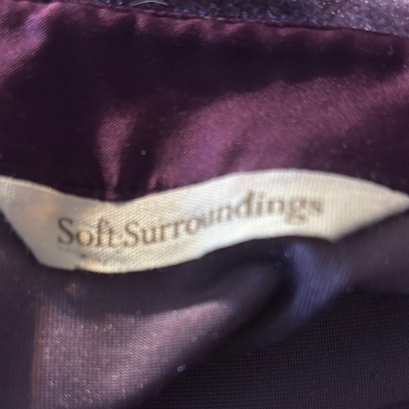 Soft Surroundings Rich Purple Velvet Shirt - Picture 3 of 4
